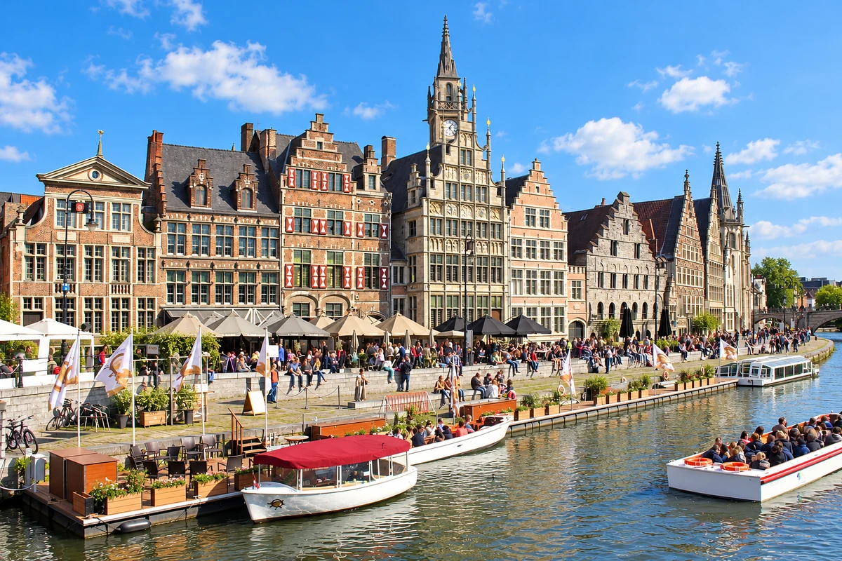 Graslei en Korenlei, Gent.