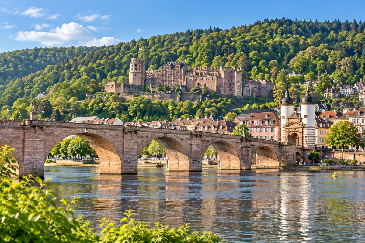 Alte Brücke en Schloss Heidelberg.