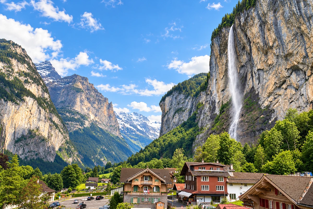 Lauterbrunnen en Staubbachfall.