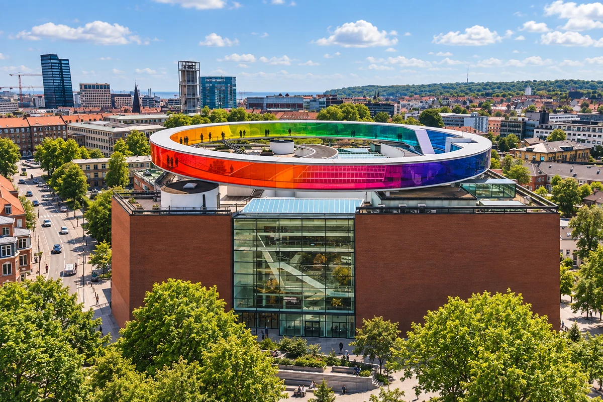 ARoS met Your rainbow panorama in Aarhus.