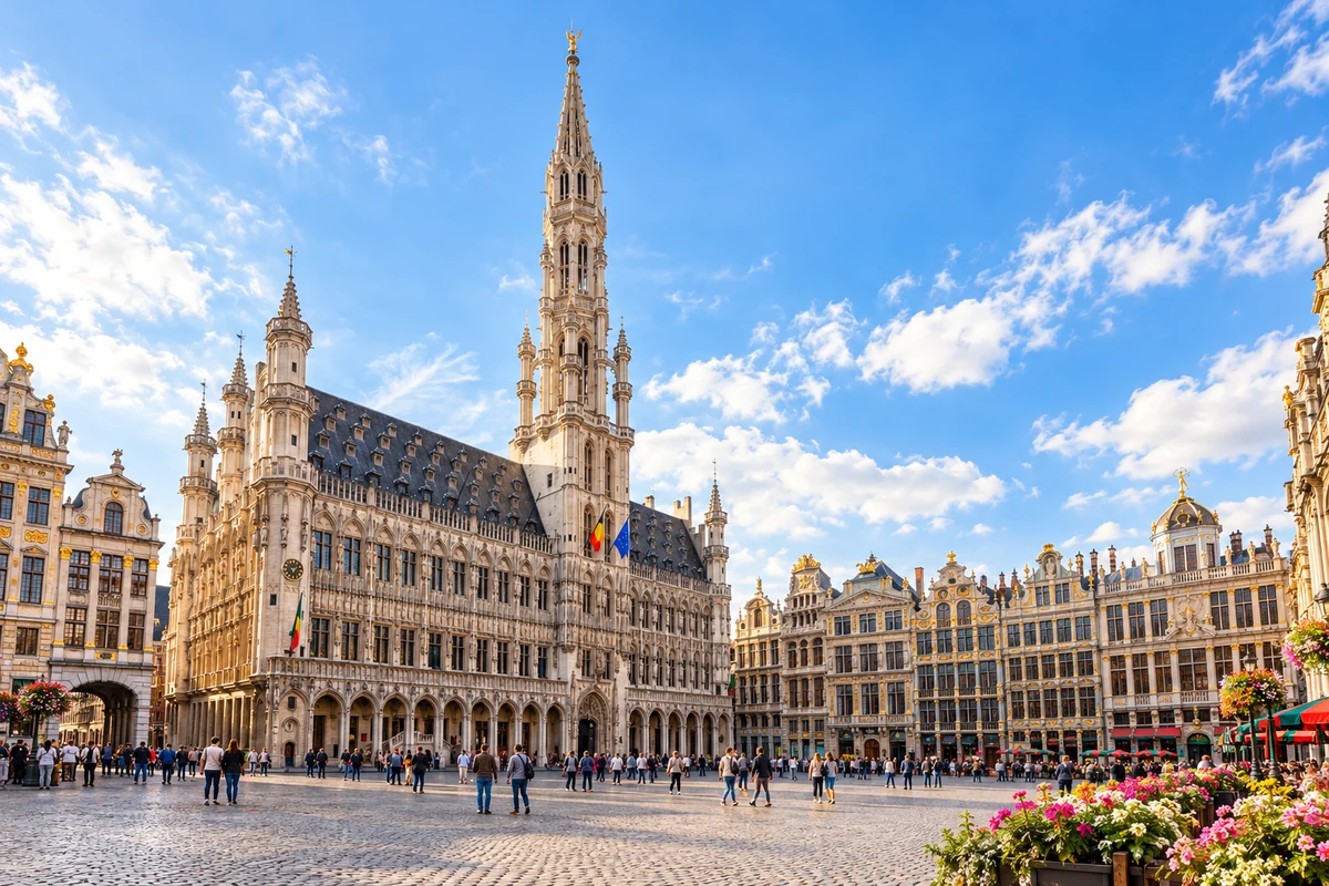 Grand-Place: stadhuis in Brussel.