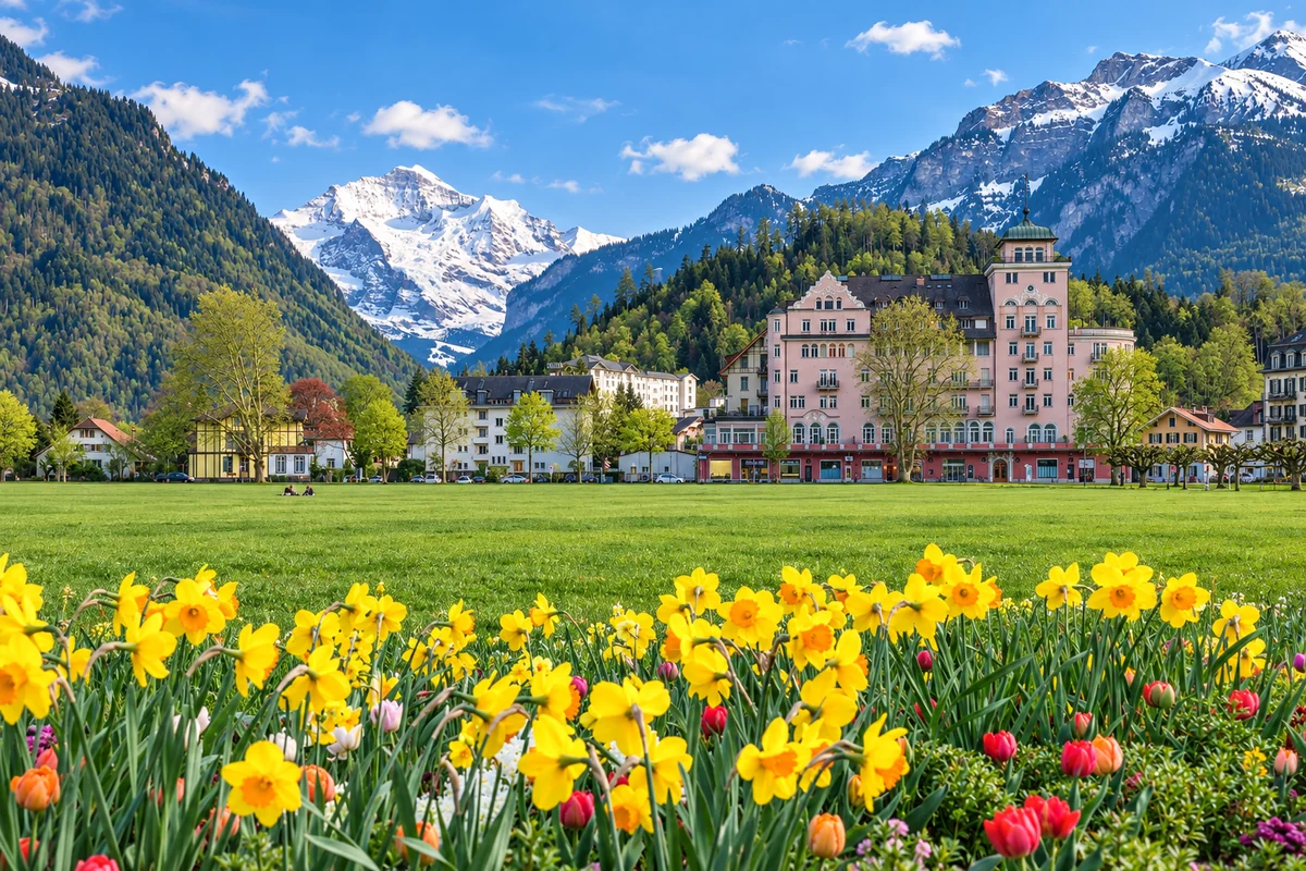 Höhematte met zicht op de Jungfrau in Interlaken.