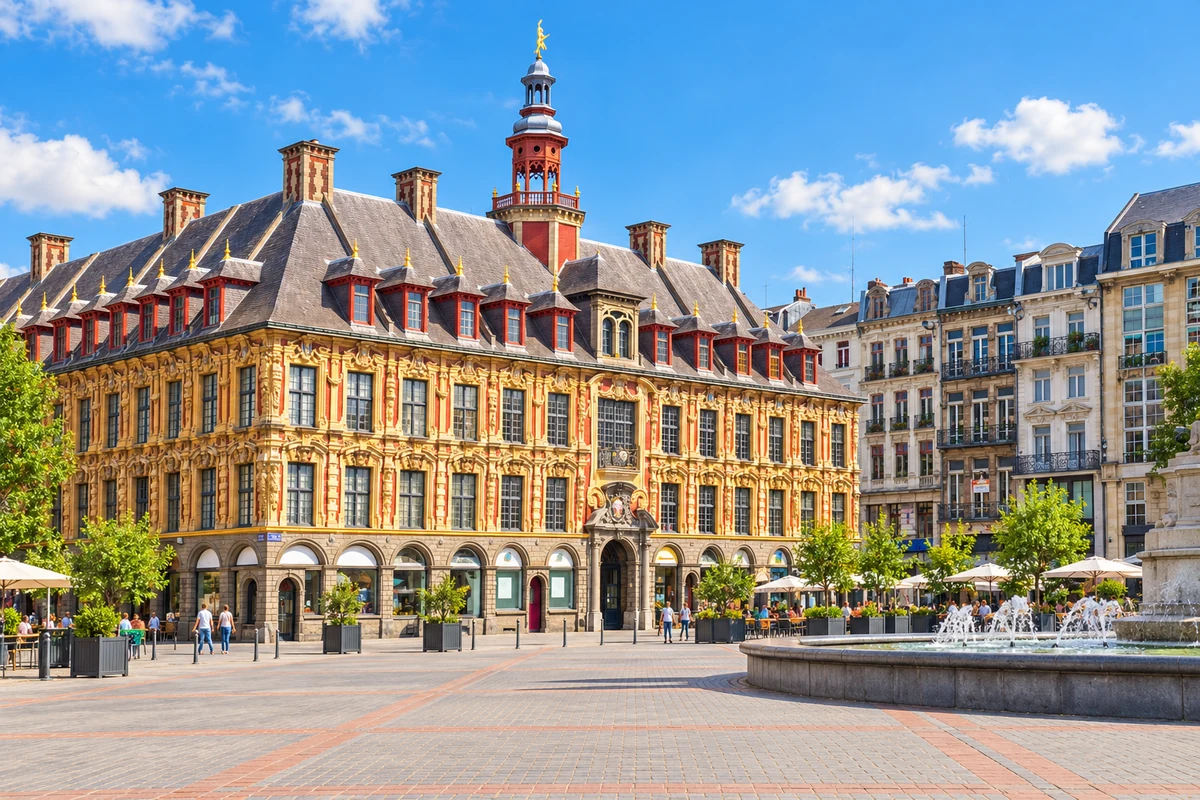 Grand Place en Vieille Bourse in Lille.