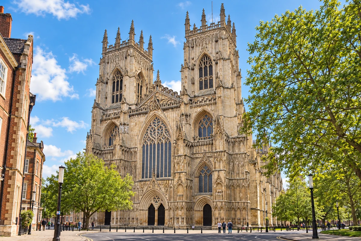 York Minster, westgevel in York.